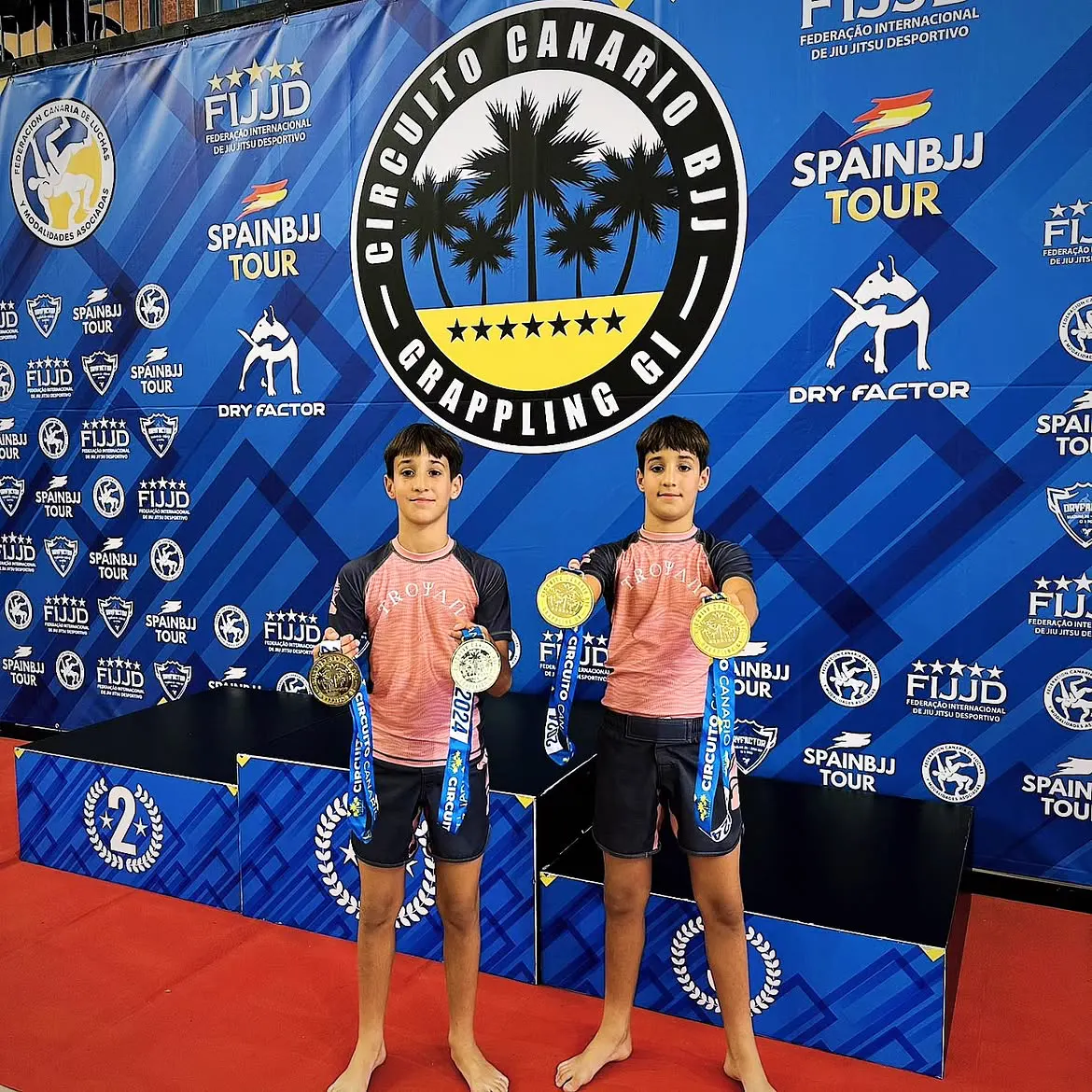 Podio del Circuito Canario BJJ, primer puesto
